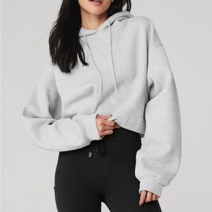 Alo Bae Hoodie - Heather Grey XS